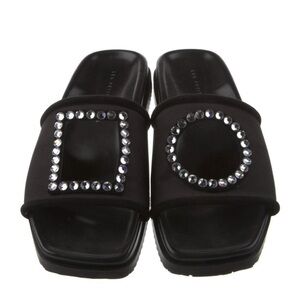 Elegant Black Embellished Sandals